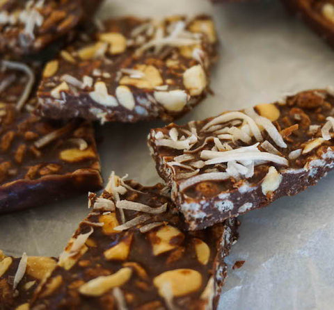 Homemade Chocolate with Peanuts and Rice Krispies