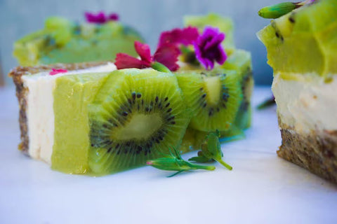 Raw Kiwi Ice Cream Cake