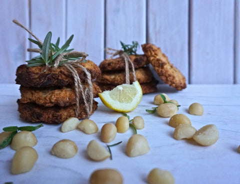 Rosemary, Macadamia and Lemon Anzac Biscuits