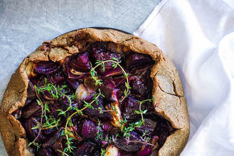 Rustic Caramelised Onion and Beetroot Galette