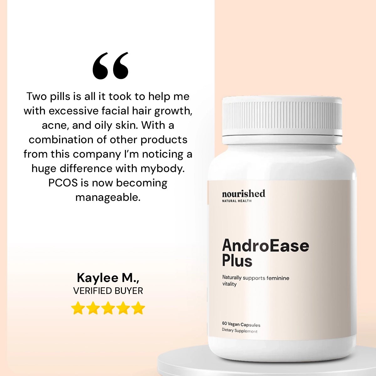 Nurished Androgen Blocker Plus para PCOS - Best Seller #1